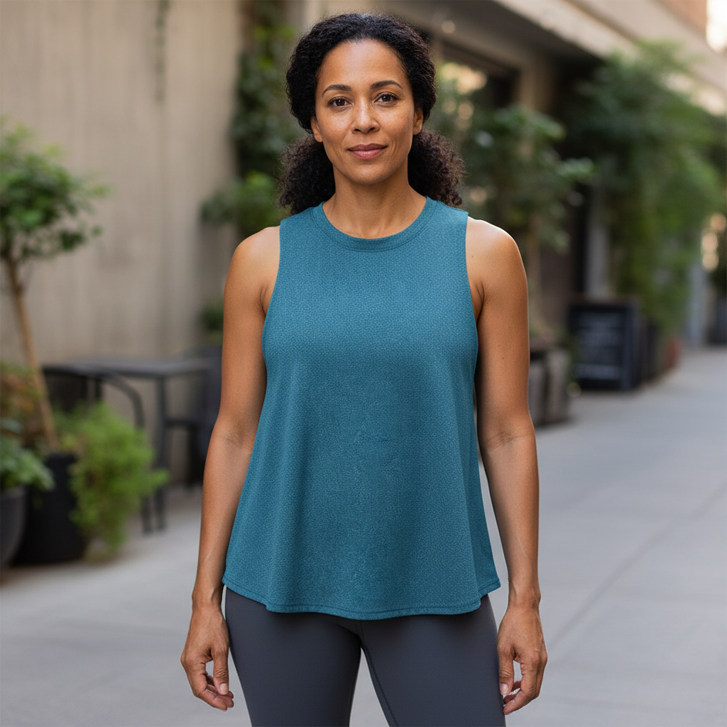 Pulse Crop Top — Minimal Flowy Summer Tank for Pickleball & Active Wear